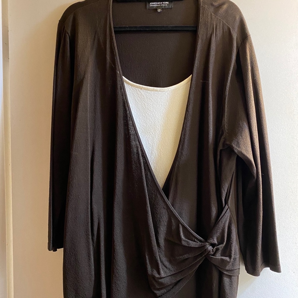 2x Brown Side Wrap Top